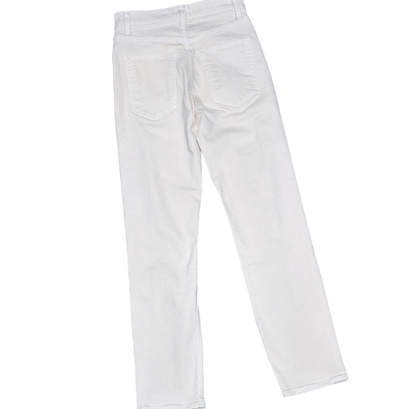 Ramy Brook NY mid rise cream linen distressed jeans size 23 - Picture 7 of 12